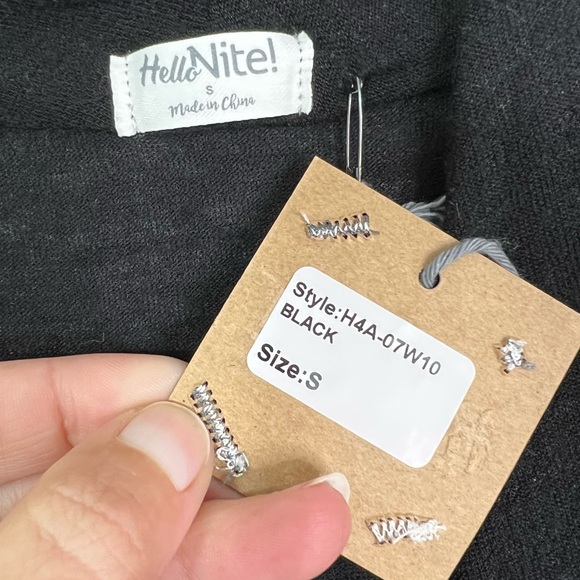 Hello Nite! Revolve Sleeveless Draped Plush Pajama Top in Black Size S - Picture 7 of 7